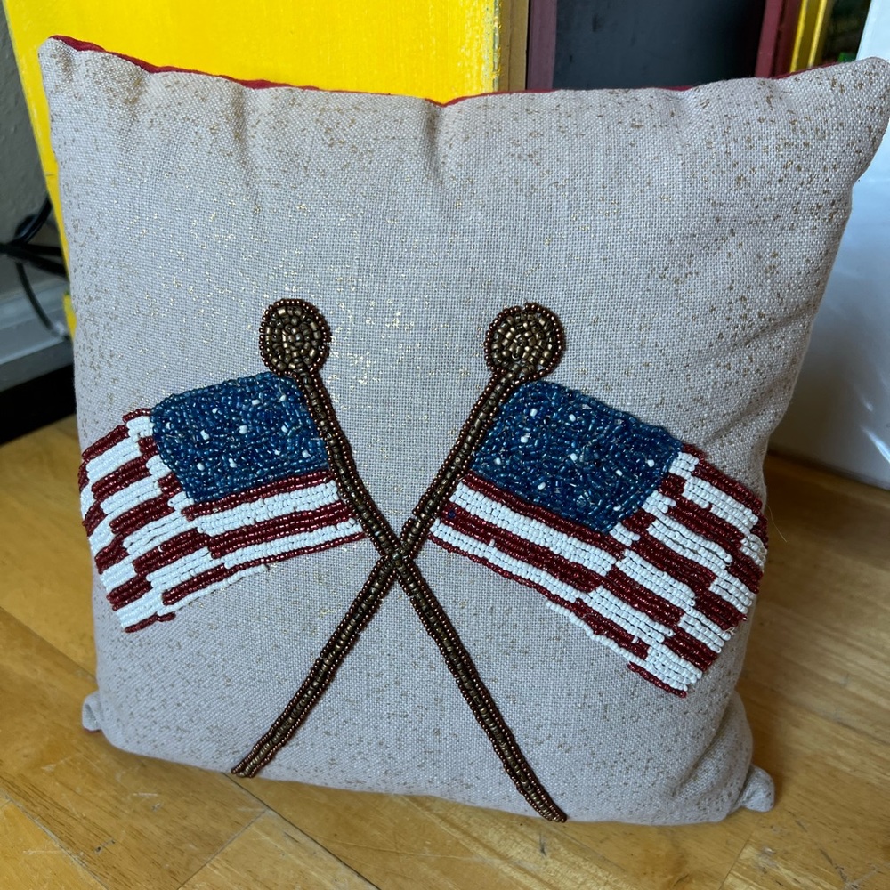 Pier 1 American Flag Textured Pillow